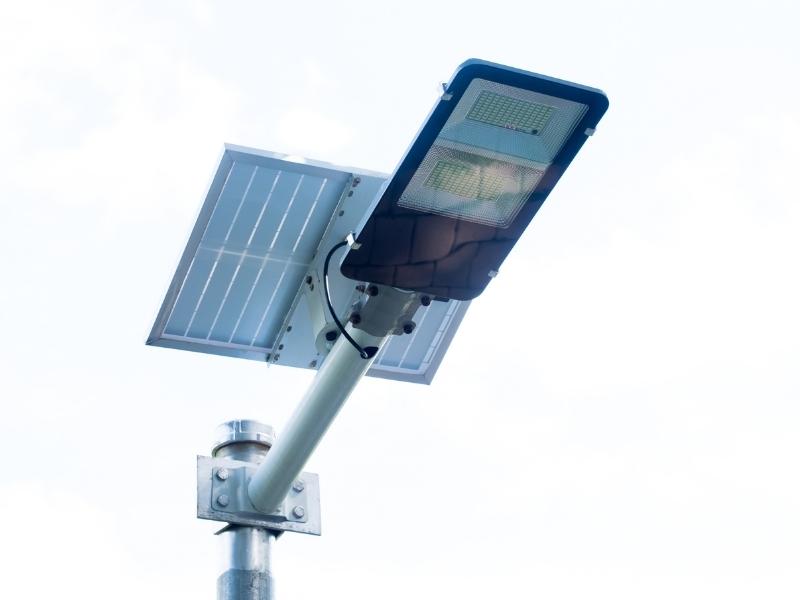 A solar street light