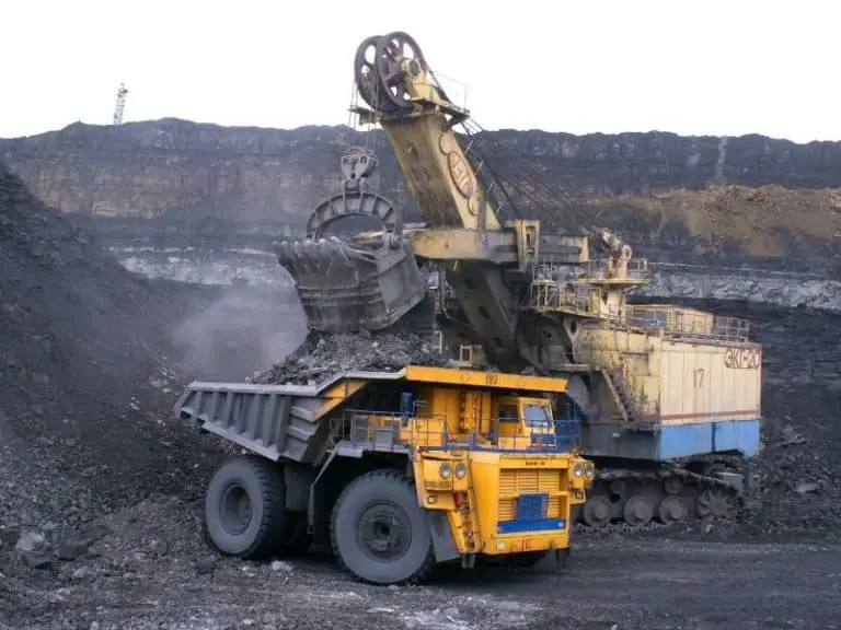 Coal Mining Digger And Truck