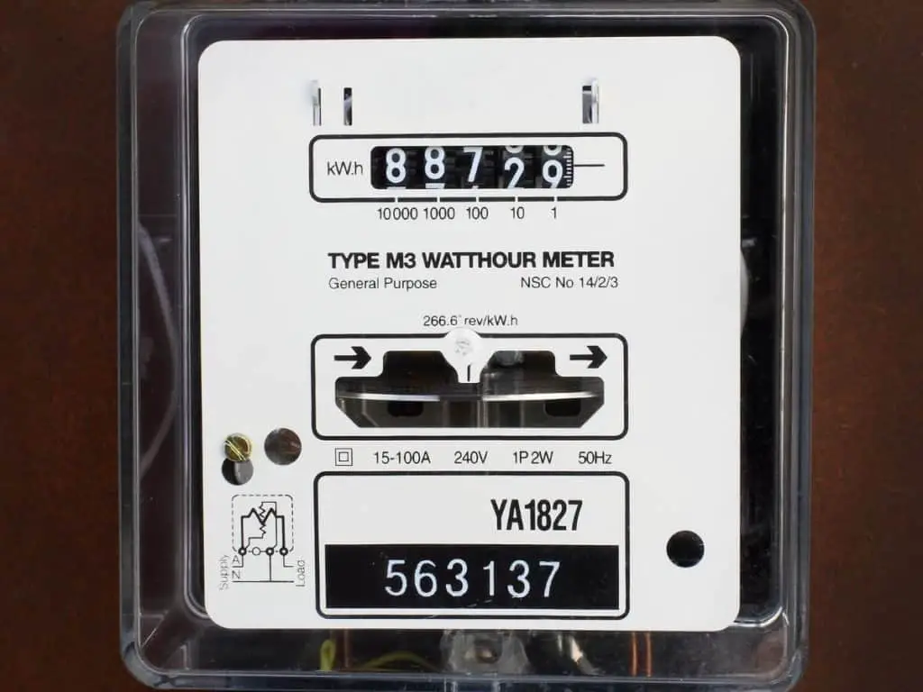 Electric power meter dial