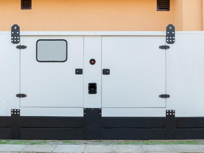 Power generator next to a house