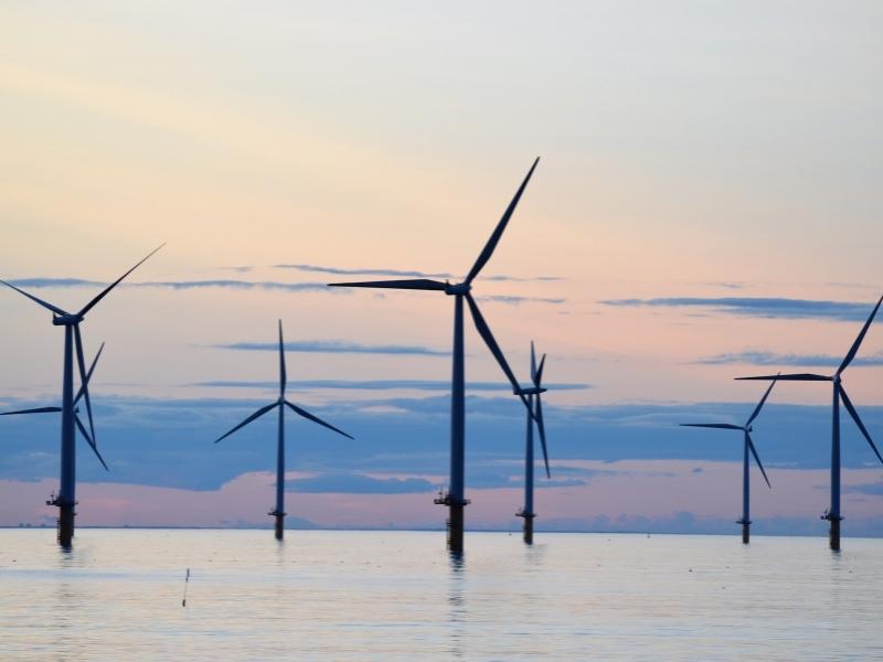 Wind turbines at sea not turning