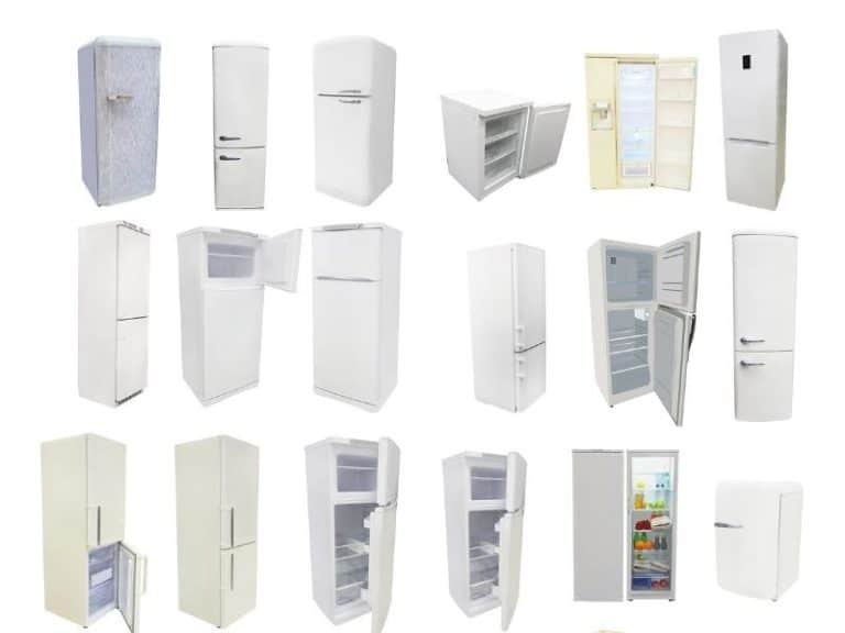 Range of 18 different types of refrigerator