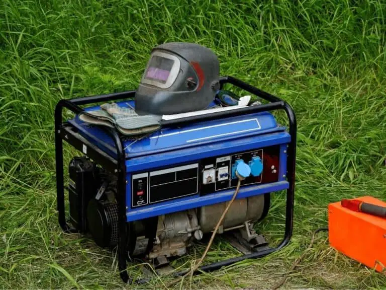 Electric generator on grass