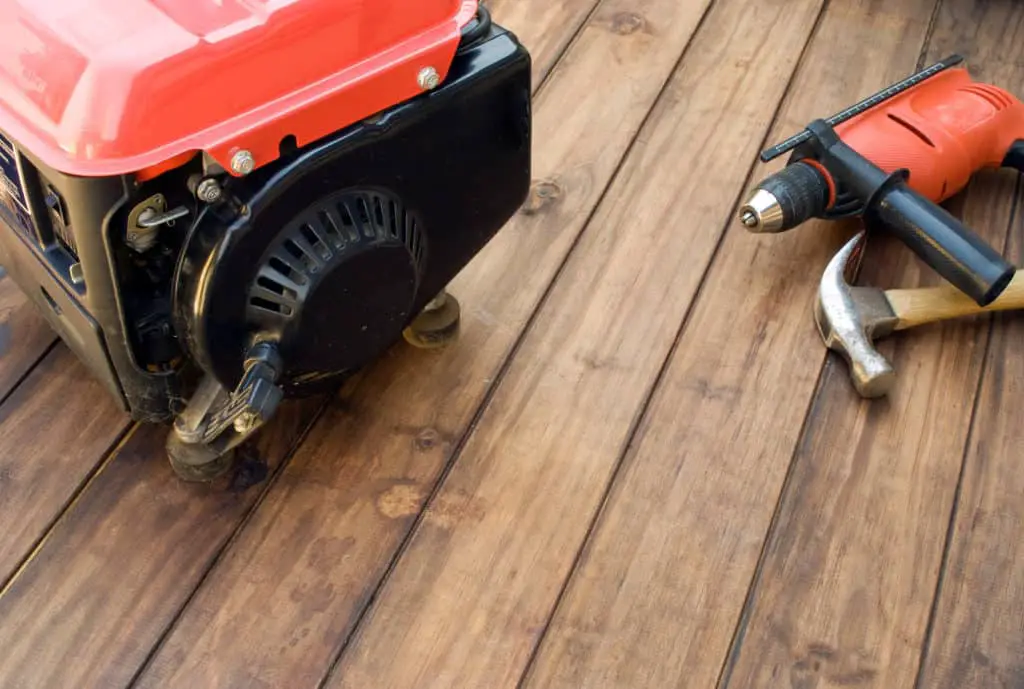 Electric generator on a table