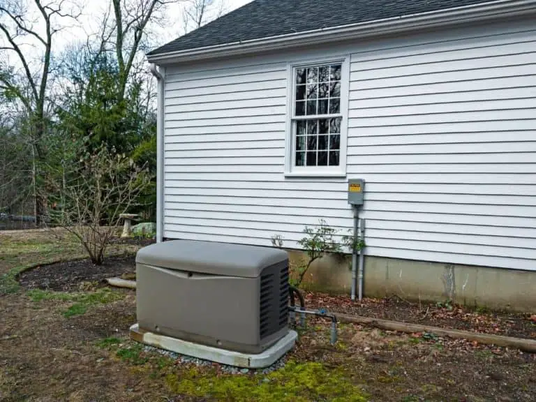 Propane generator outside a house