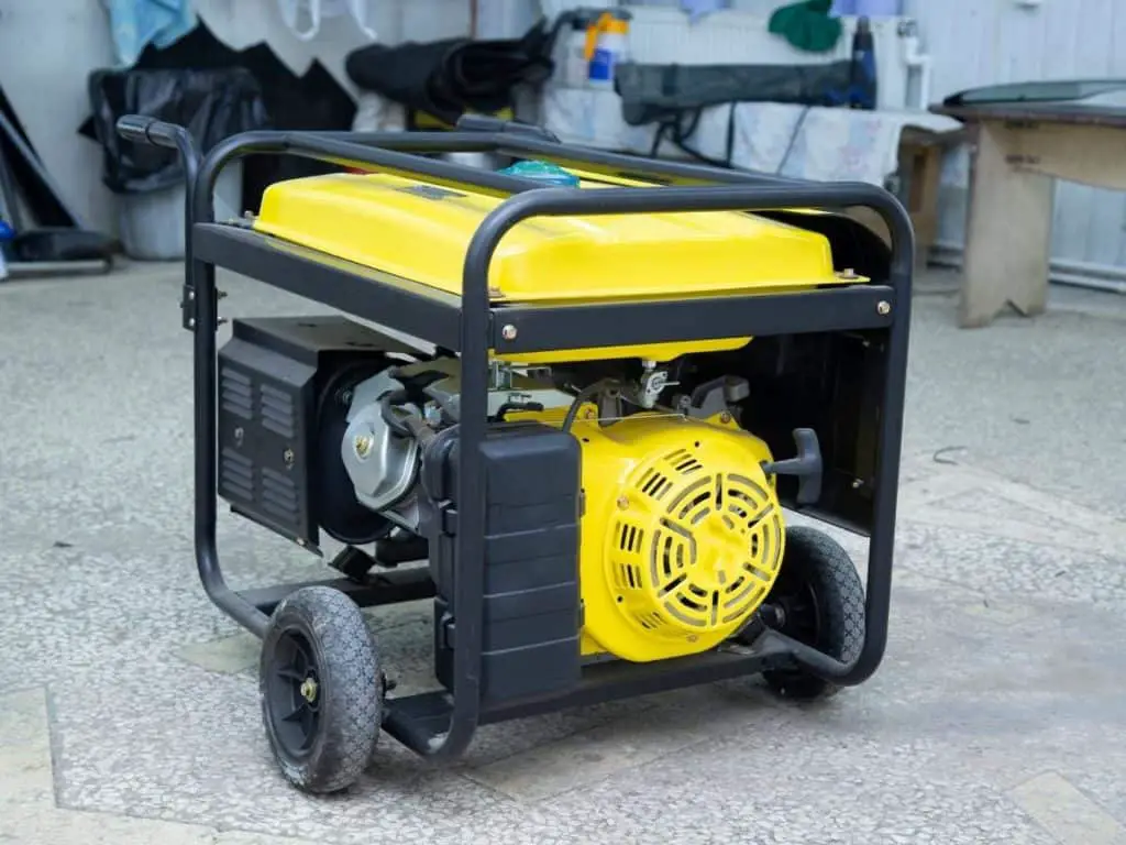 Gas generator on a workshop floor