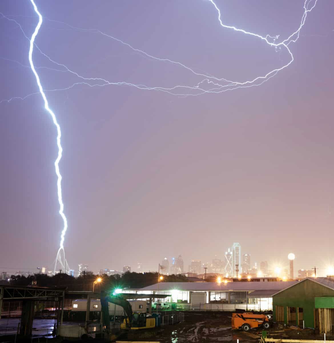 An April storm in 2015 brought flood like conditions to Dallas and struck several landmarks around downtown.