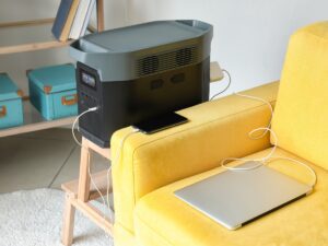 Portable power station at home