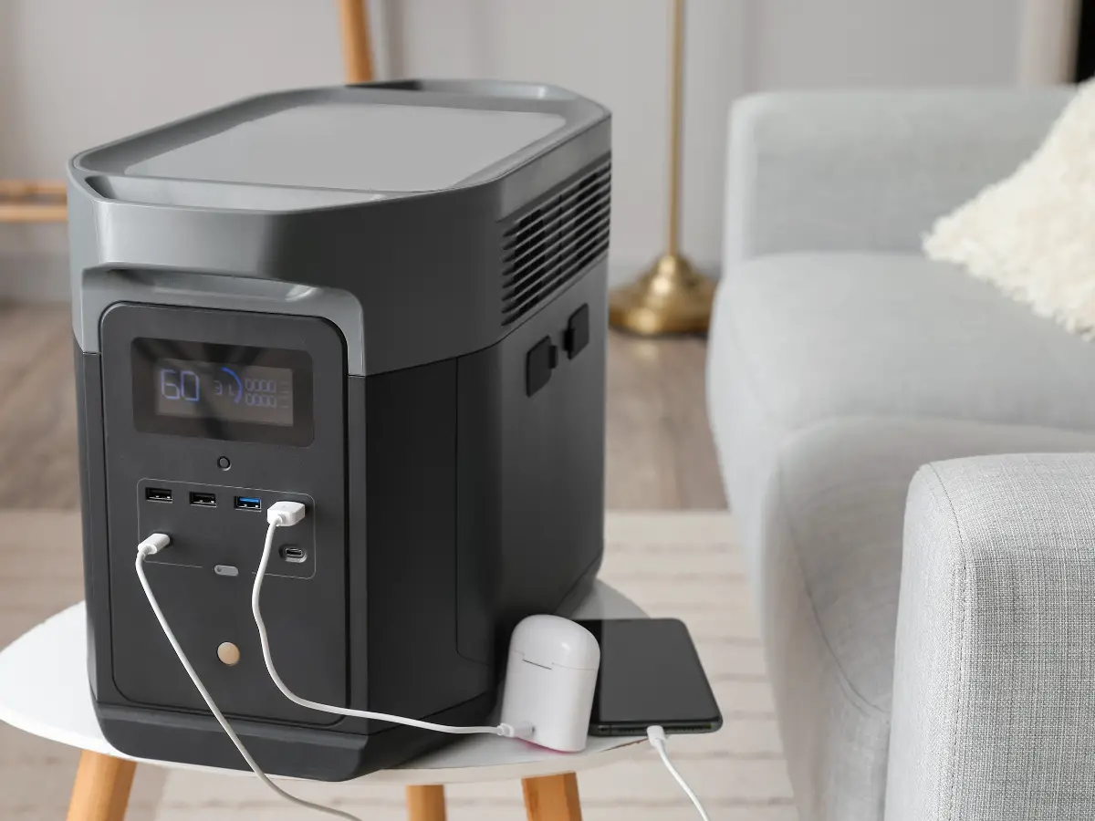 Portable power station charging devices
