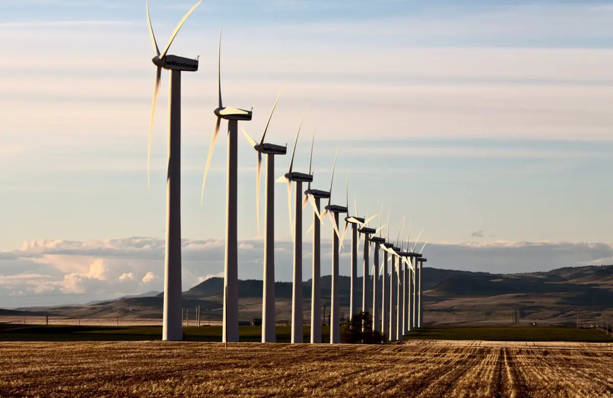 Wind Farm Canada Pincher Creek Rocky Mountains